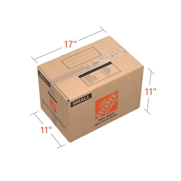 The Home Depot 17 in. L x 11 in. W x 11 in. D Small Moving Box with Handles  (10-Pack) SMBOX10 - The Home Depot
