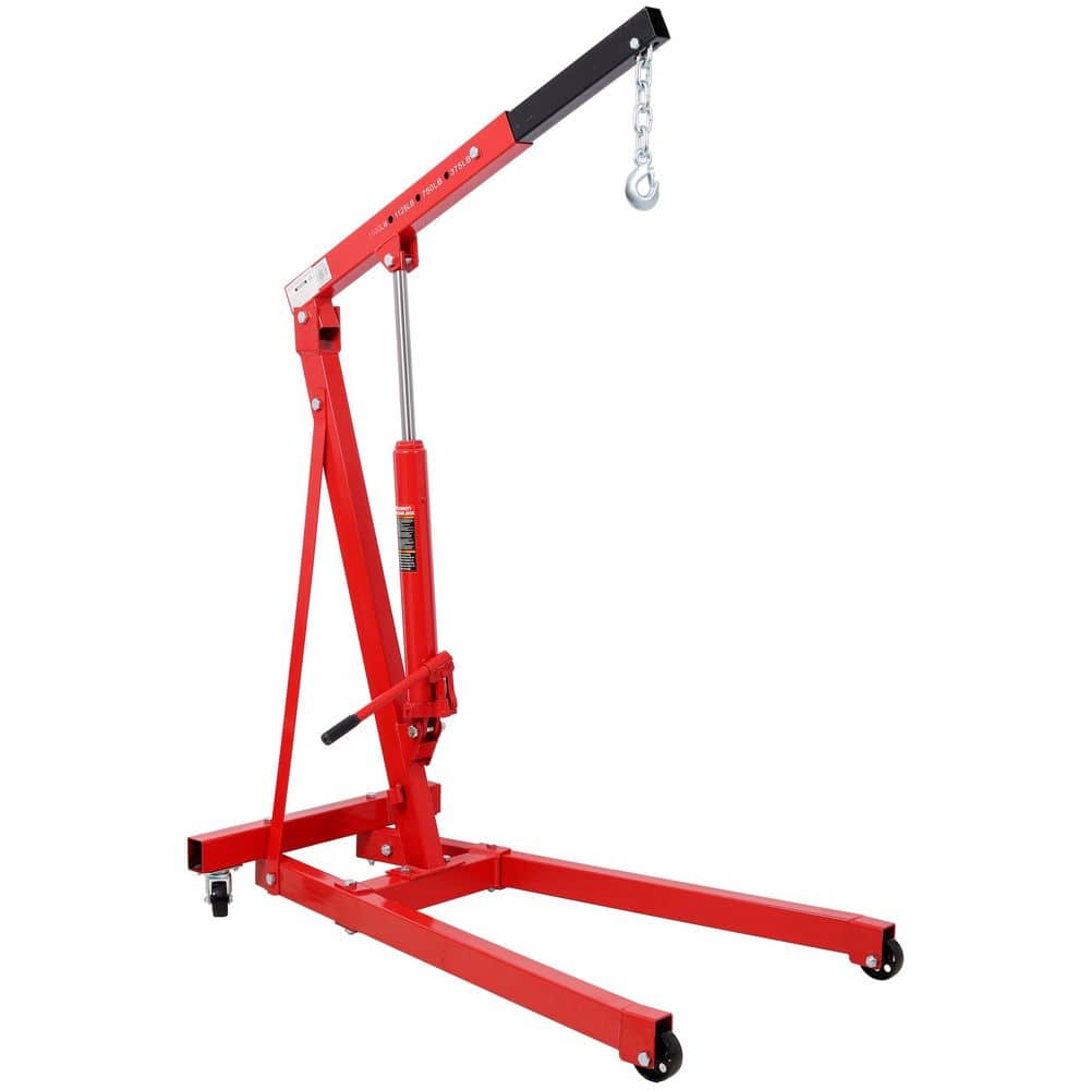 1500 lb. Manual Folding Hoist Cherry Picker Shop Crane Hoist Lift, Heavy Duty Steel with 4 Iron Caster Wheels price history on PriceWatchPro