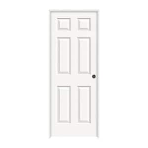 24 in. x 80 in. Colonist White Painted Left-Hand Textured Molded Composite Single Prehung Interior Door