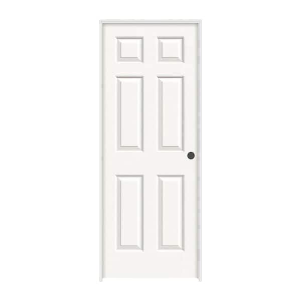 JELD-WEN 24 in. x 80 in. Colonist White Painted Left-Hand Textured Molded Composite Single Prehung Interior Door