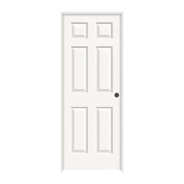 JELD-WEN 30 in. x 80 in. Colonist White Painted Left-Hand Textured Molded Composite Single Prehung Interior Door
