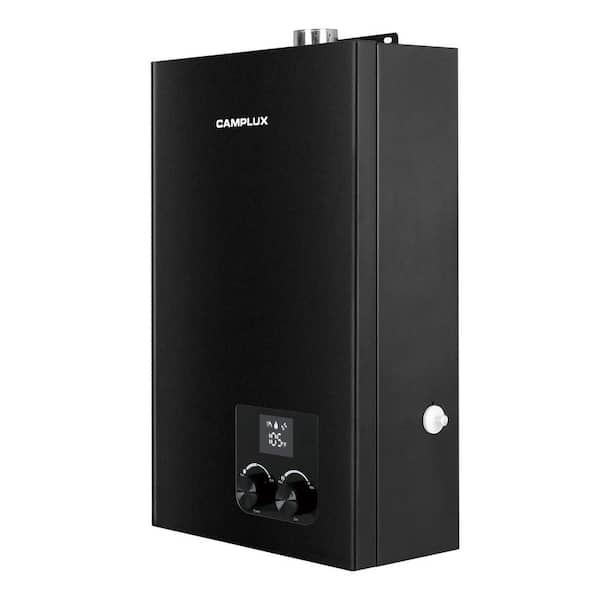 CAMPLUX ENJOY OUTDOOR LIFE Camplux 2.64 GPM Gas Tankless Water Heater RV  Tankless Water Heater with Door, Black • Price »