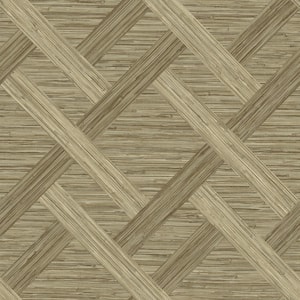 Java Weave Latte Vinyl Peel and Stick Wallpaper Roll ( Covers 30.75 sq. ft. )