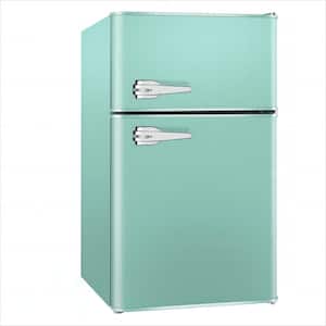 18.7 in. W, 3.2 cu. ft. 2-Door Mini Refrigerator, with Freezer in Green