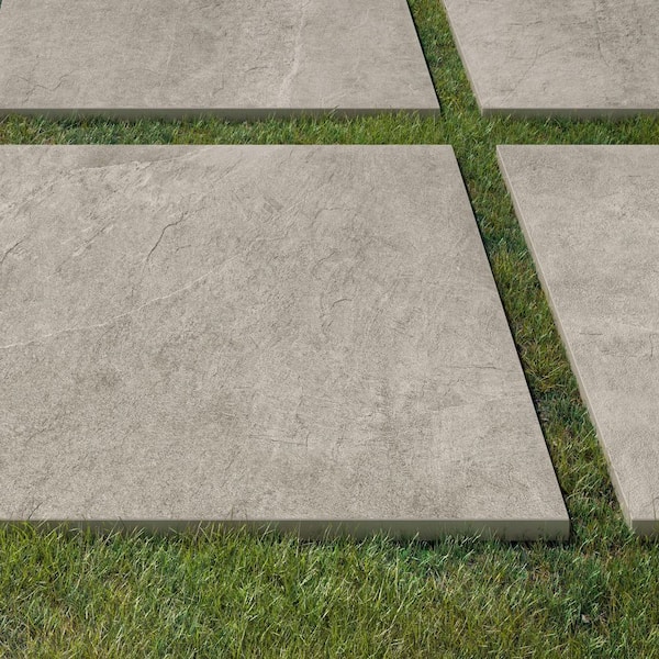 Corso Italia Slate Gray 24 in. x 24 in. x 0.75 in. Stone Look Porcelain Paver (Case of 2)