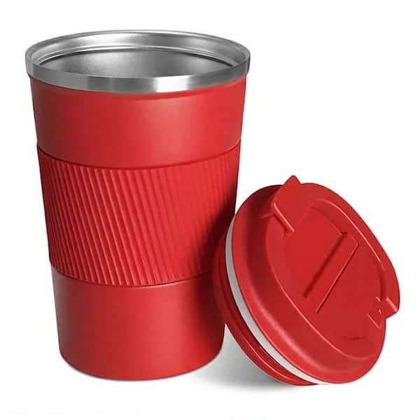 Unbranded 12 oz Red Red Family Stainless Steel Travel Mug Double Wall  Vacuum Insulated Coffee Cup with Lid, 1 Piece 29ESA05629