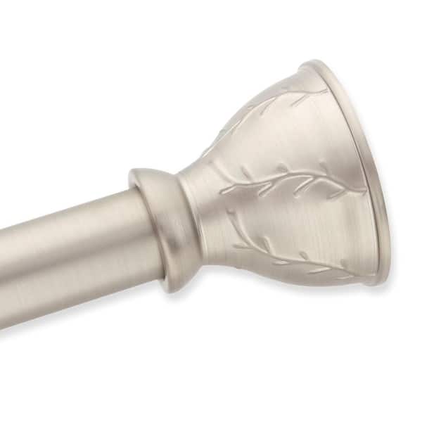 Elegant Home Fashions Poet Laureate Decorative Shower Rod in Brush Nickel