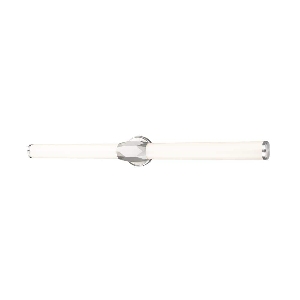 Cooper 40 in. 2-Light Brushed Nickel Integrated LED Vanity Light with Frost
