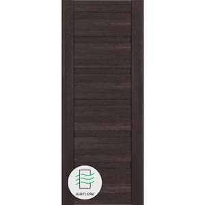 Louver 28 in. W. x 96 in. No Bore Solid Core Vera Linga Oak Wood Composite Interior Door Slab