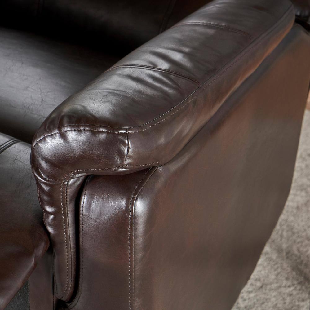 Jemma Brown Leather Swivel Recliner Chair