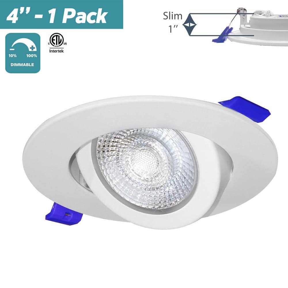 White Aluminum Ultra Slim LED Recessed Ceiling Light