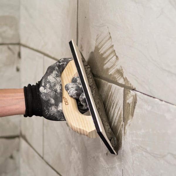 4 in. x 10.5 in. XL Non-Stick Gum Rubber Grout Float with Wood Handle