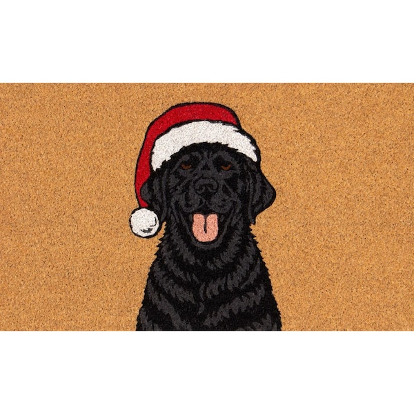 Santa Lab 18 in. x 30 in. Coir Doormat