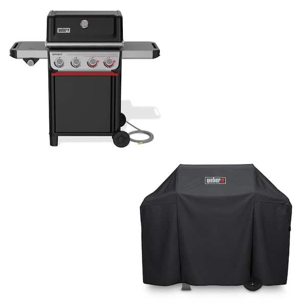 Weber Spirit E-435 4-Burner Natural Gas Grill in Black with Sear
