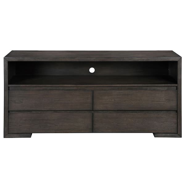 Steve Silver Evan Brown Wood TV Console Fits TVs up to 70-75 in.