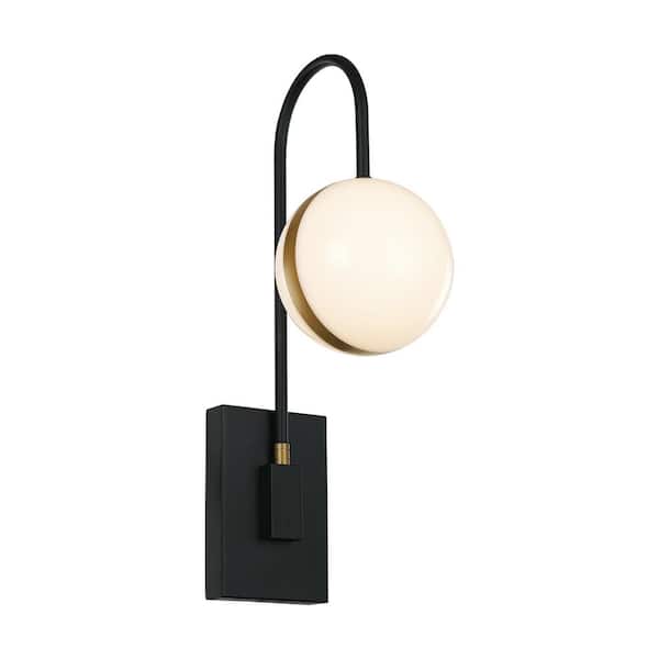 ALORA Tagliato 32 in. 1 Light 31-Watt Matte Black/Brushed Gold Integrated LED Vanity Light