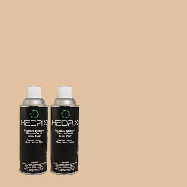 Hedrix 11 oz. Match of P-14 Canyon Tan Gloss Custom Spray Paint (2-Pack)