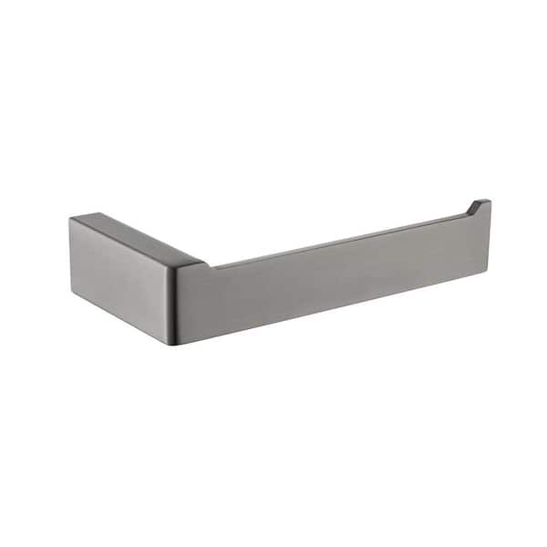 ATKING Bath Wall-Mount Single Post Toilet Paper Holder Square Tissue Holder in Matte Gray