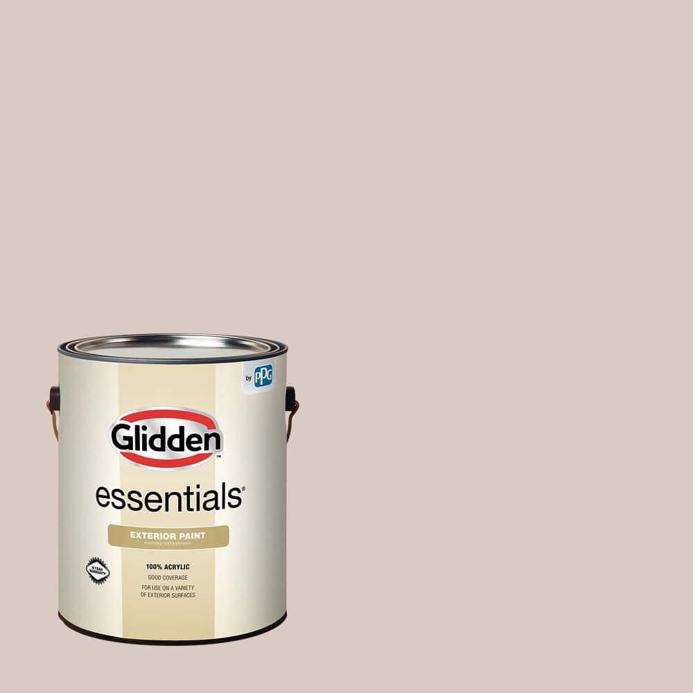 Glidden Essentials 1-gal. PPG1017-2 First Kiss Flat Exterior Paint ...