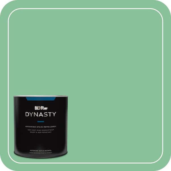BEHR DYNASTY 1 qt. #MQ6-40 Country Weekend One-Coat Hide Satin Enamel Interior Stain-Blocking Paint and Primer