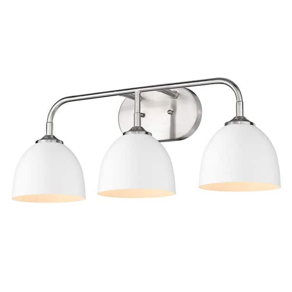 Zoey 8 in. 3-Light Pewter Vanity Light