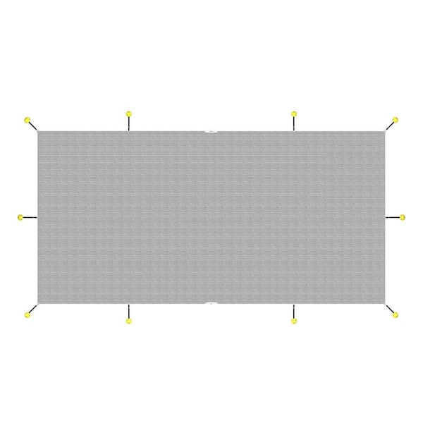 18 ft. x 40 ft. Rectangular Light Gray in Ground Pool Safety Cover with Adjustable Strap