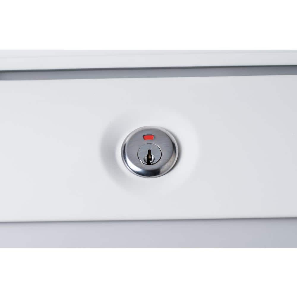 Aspen White Small Steel Lockable Wall Mounted Mailbox