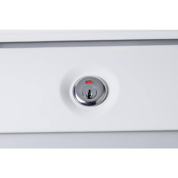 Architectural Mailboxes Aspen Locking Wall-Mount Mailbox – Galvanized Steel, White, Convertible To Non-Locking, Includes Lock & Keys