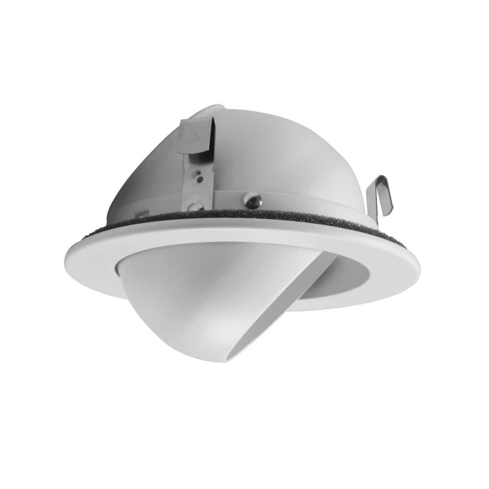 4'' White Adjustable Recessed Eyeball Trim