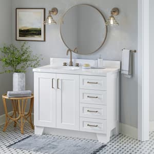 Taylor 42 in. W x 21.5 in. D x 34.5 in. H Freestanding Bath Vanity Cabinet Only in White
