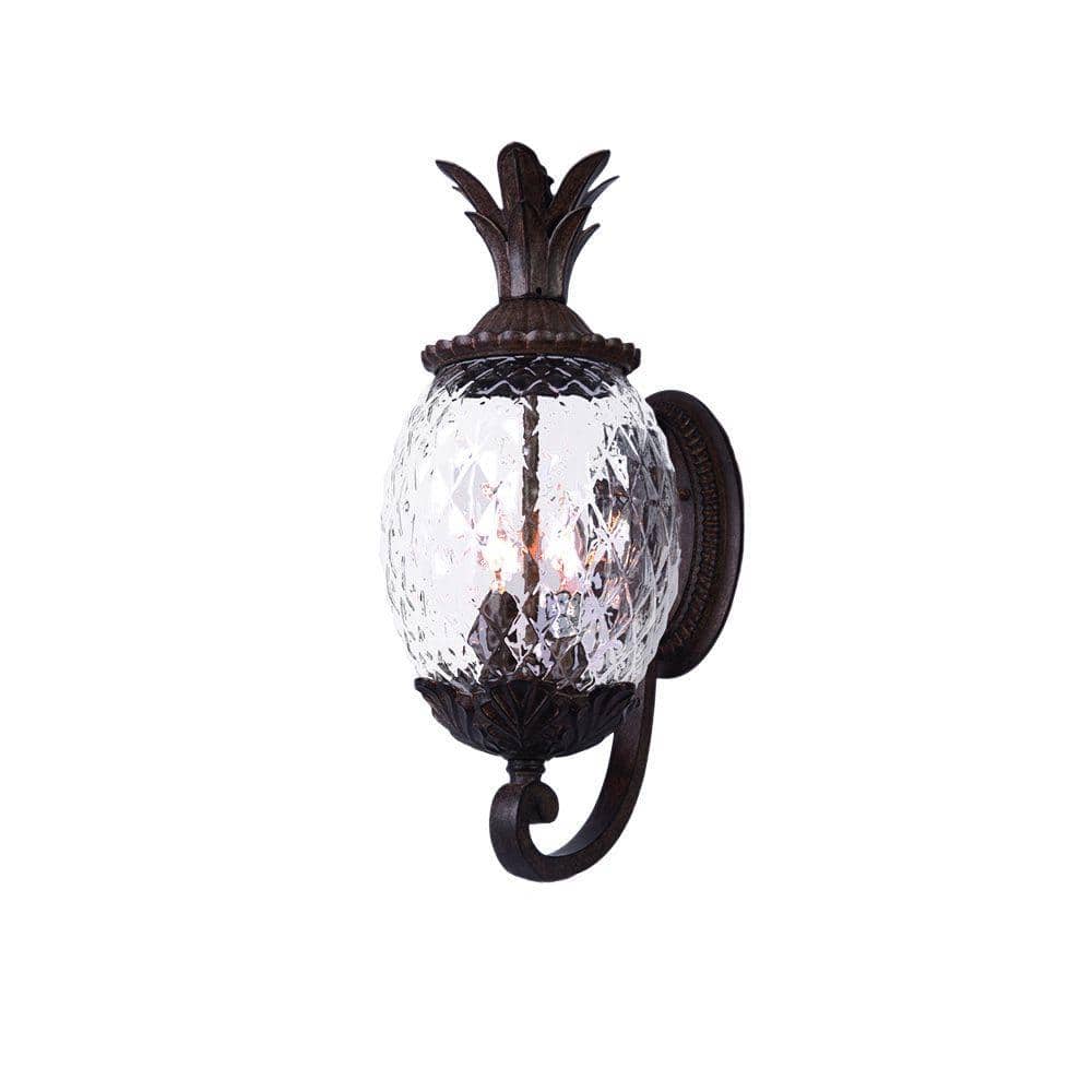 Lanai Collection 3-Light Black Coral Outdoor Wall Lantern Sconce price history on PriceWatchPro