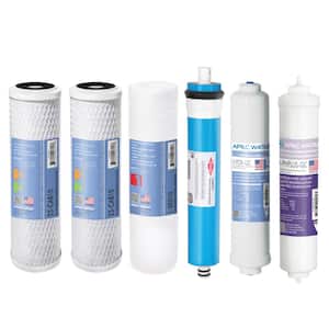 APEC 50 GPD Complete Walter Filtration Cartridge Replacement Filter Set for RO-PRO-PH