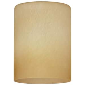 5-1/8 in. Hand-Blown Amber Harvest Cylinder Shade with 2-1/4 in. Fitter and 3-15/16 in. Width
