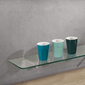 32 in. x 5/16 in. x 8 in. Standard Line Shelf in Clear Glass