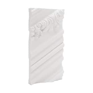 3/4 in. D x 15-3/4 in. W x 4 in. L Chevron Acanthus Primed White Polyurethane 3D Wall Covering Panel Moulding Sample