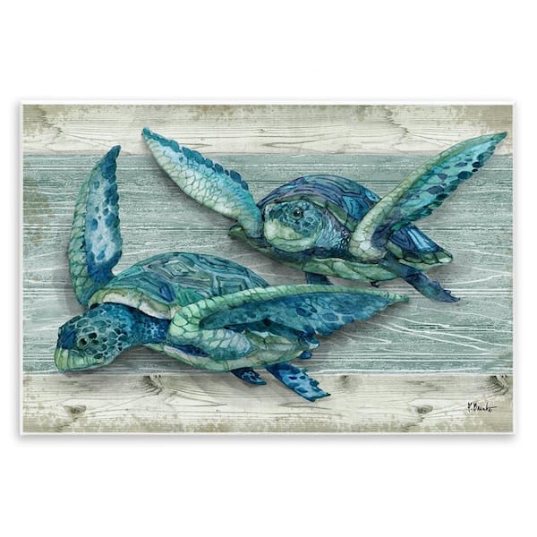 Northpoint Sea Turtles Sealife by Paul Brent Unframed Graphic Art Print Animal 19 in. x 13 in.