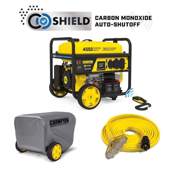 4550/3650-Watt Generator with CO Shield, Weather-Resistant Cover and 25 ft. Extension Cord