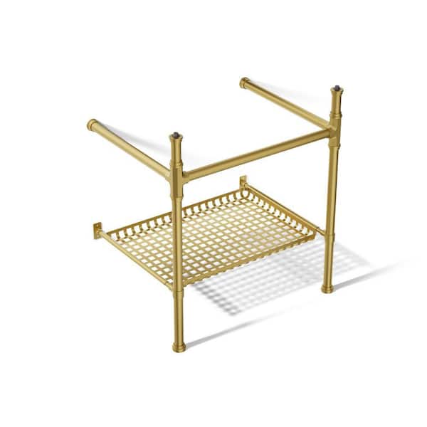 Claude by Studio McGee 26 in. Console Sink Legs In Vibrant Brushed Moderne Brass
