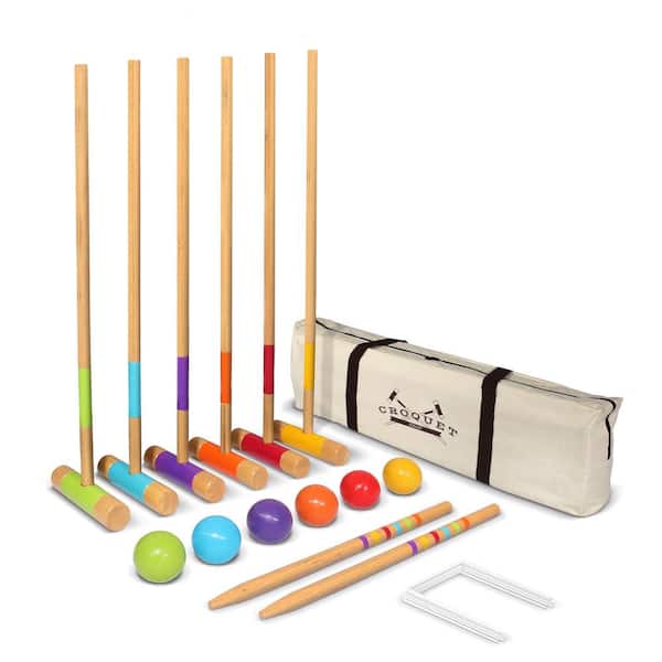 GoSports 28 in. Mallets for Kids and Adults Standard Croquet Set