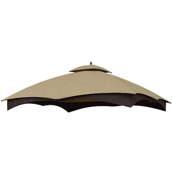 Unbranded Replacement Canopy Cover Only, 12 x 10 ft. Heavy Duty Gazebo Roof Gazebo Top Fabric (Frame Not Include), Khaki