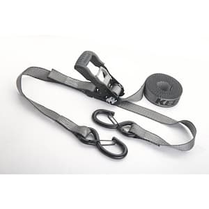 Grey Tie Down Ratchet 1.25 in. x 16 ft. 1000 lbs. (2-Pack)