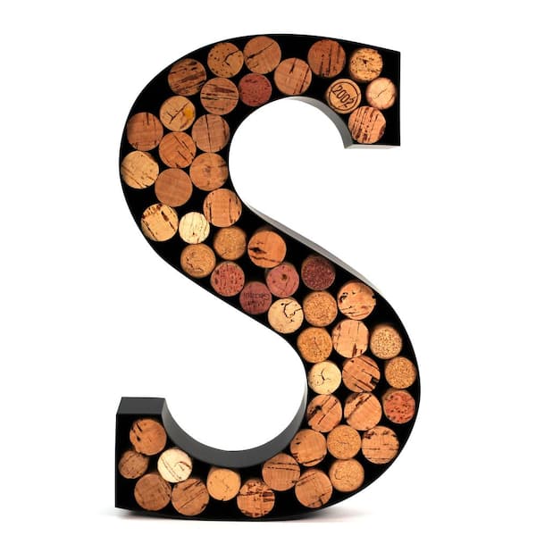 Unbranded Wine Cork Holder Letter S - Wine Accessories Perfect Gift To Store Wine Corks, Wine Decor or Wine Cork Holder Decor