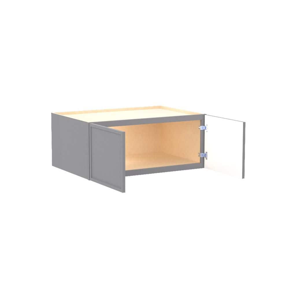 Franklin 36 in. W x 24 in. D x 15 in. H Assembled Plywood Wall Bridge Kitchen Cabinet in Veiled Gray with Soft Close price history on PriceWatchPro