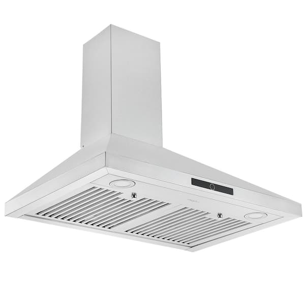 Ancona 30 in. 600 CFM Convertible Wall-Mounted Pyramid Range Hood in Stainless Steel