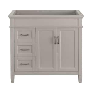 Ashburn 36 in. W x 21.63 in. D x 34 in. H Bath Vanity Cabinet without Top in Grey
