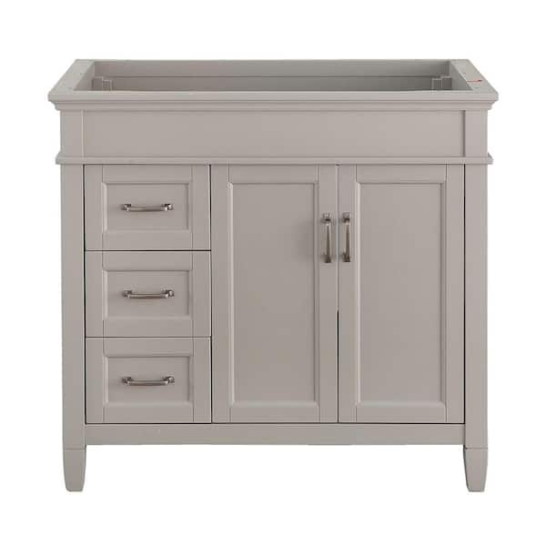 Home Decorators Collection Ashburn 36 in. W x 21.63 in. D x 34 in. H Bath Vanity Cabinet without Top in Grey