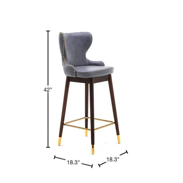 Blue leather bar stools with online backs