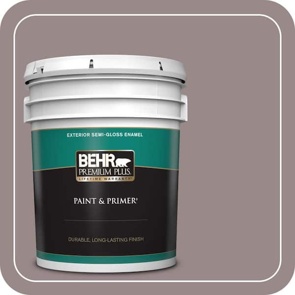 BEHR PREMIUM PLUS 5 gal. #MQ1-37 Fashion Week Semi-Gloss Enamel Exterior Paint & Primer