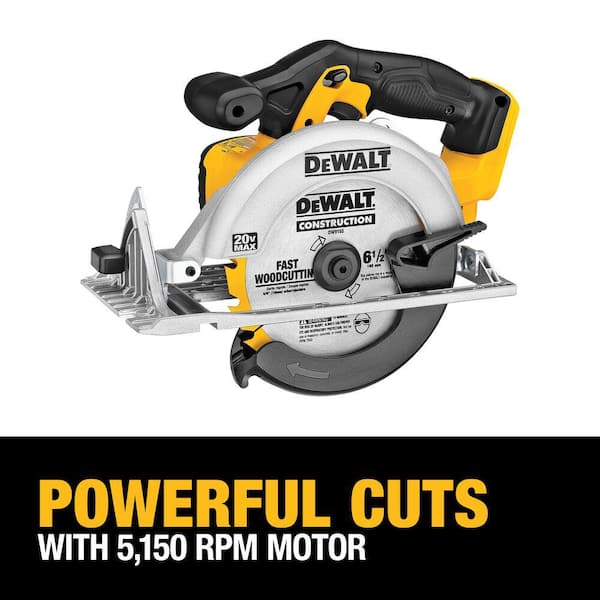 DEWALT 20V MAX Cordless 6.5 in. Sidewinder Style Circular Saw Tool Only DCS391B The Home Depot