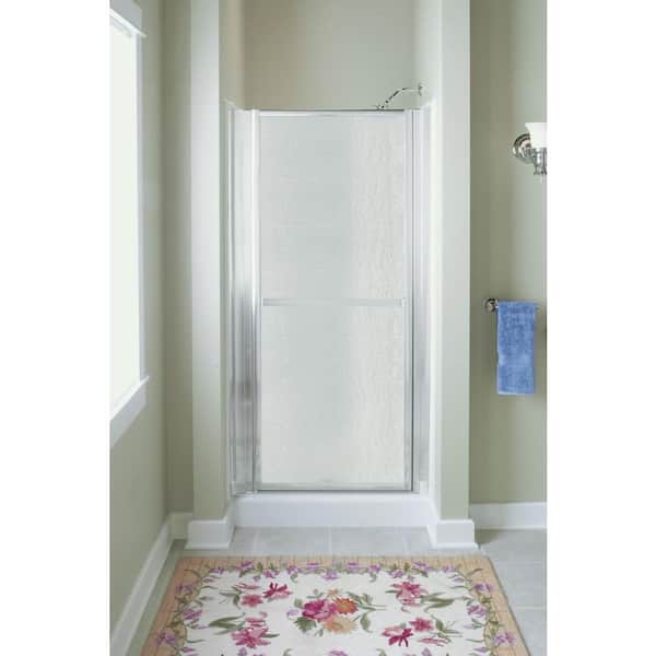 STERLING Finesse 36 in. x 65-1/2 in. Framed Pivot Shower Door in Sliver with Handle